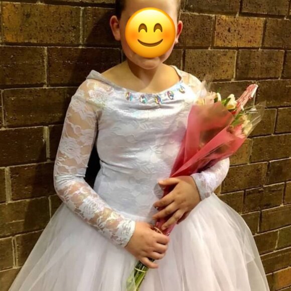 Weissman Other - White/Silver ballet costume with long tulle skirt